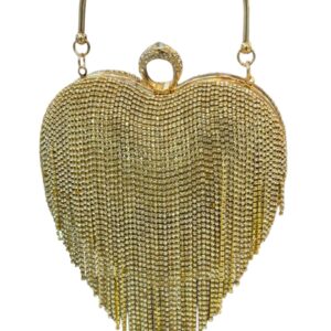 Crystal Heart Tassel Bag
